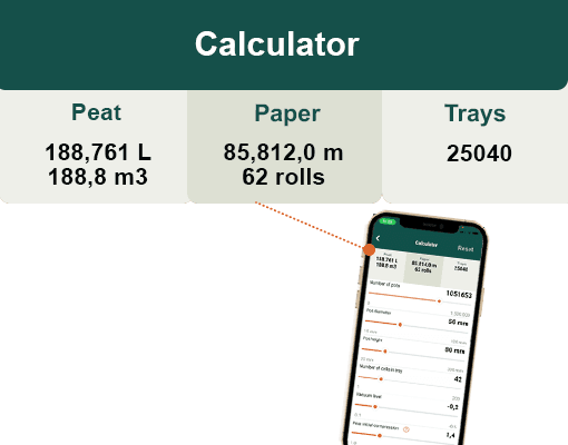 Ellepot Live App Material Calculator