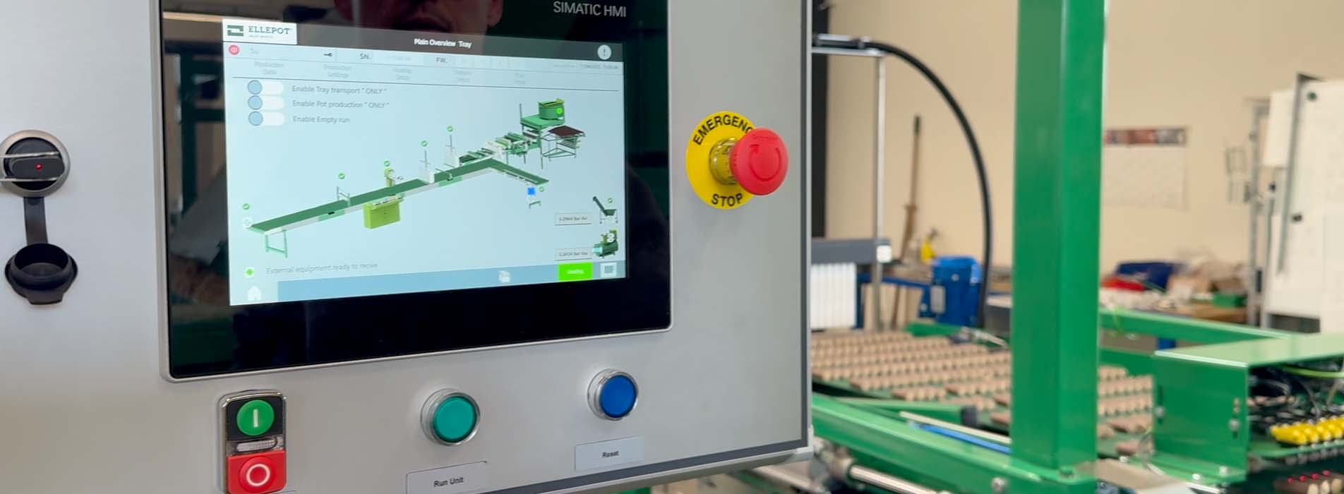Ellepot touchscreen fully intuitive, allowing direct control of key settings