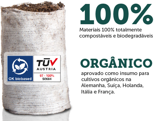 O papel Ellepot Organic 2.0 é a escolha sustentável para o futuro da propagação OK Biobased TUV_PT